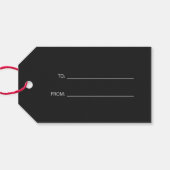 Silver Reindeers Geschenkanhänger (Rückseite Horizontal)