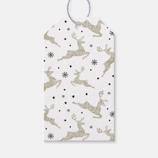 Silver Reindeers Geschenkanhänger (Vorderseite)