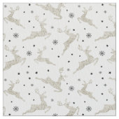 Silver Reindeers Stoff (Nahaufnahme)