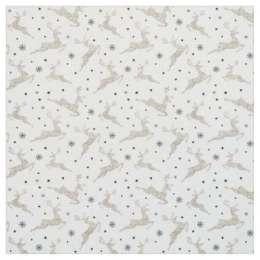 Silver Reindeers Stoff (Muster)