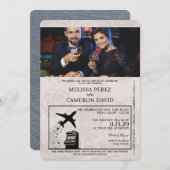 Silver Reno Passport Einladung zur Hochzeit (Vorne/Hinten)