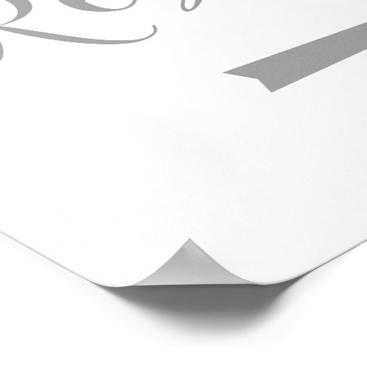 Silver Restrooms Sign - Rechts Arrow Directors Poster (Ecke)