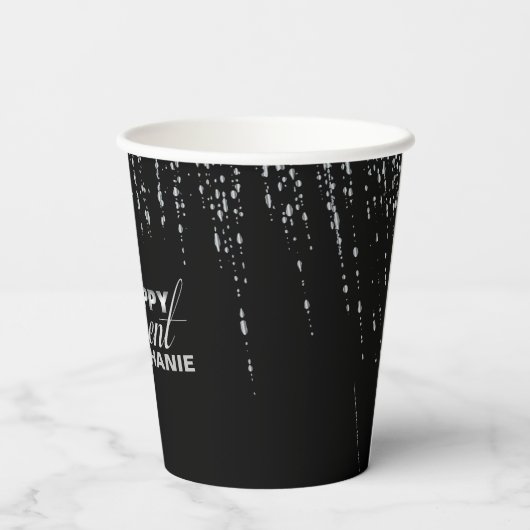 Silver Retirement Party, Custom Paper Cup Pappbecher (Rückseite)