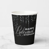 Silver Retirement Party, Custom Paper Cup Pappbecher (Links)