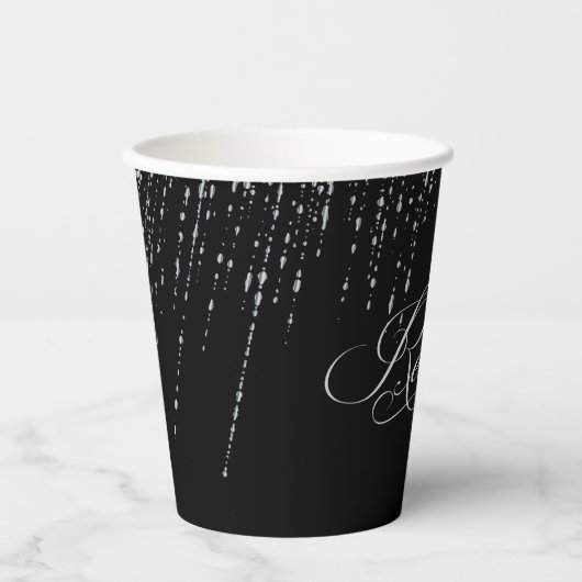 Silver Retirement Party, Custom Paper Cup Pappbecher (Vorderseite)