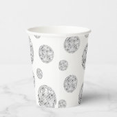 Silver Retro Disco Ball Groovy Brautparty Pappbecher (Rechts)