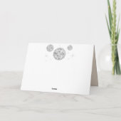 Silver Retro Disco Brautparty Dankeskarte (Rückseite)