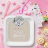 Silver Retro Disco Brautparty Fantastische Bergwel Pappteller (Party)