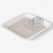 Silver Retro Disco Brautparty Fantastische Bergwel Pappteller (Gewinkelt)