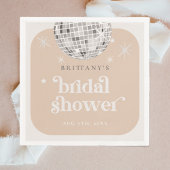 Silver Retro Disco Brautparty Serviette