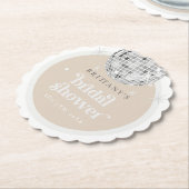 Silver Retro Disco Brautparty Untersetzer (angewinkelt)