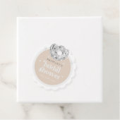 Silver Retro Disco Scallopie Brautparty Geschenkanhänger (Beispiel)