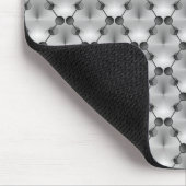 Silver Retro Funk Circles Mousepad (Ecke)