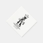 Silver Retro Let's Get Groovy 60th Birthday Serviette (Ecke)