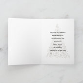 Silver Retro Weihnachtsbaum Weihnachten Karte (Innenseite)