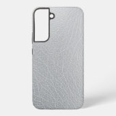 Silver Rexine Texture Digital Artwork Samsung Galaxy Hülle (Rückseite)