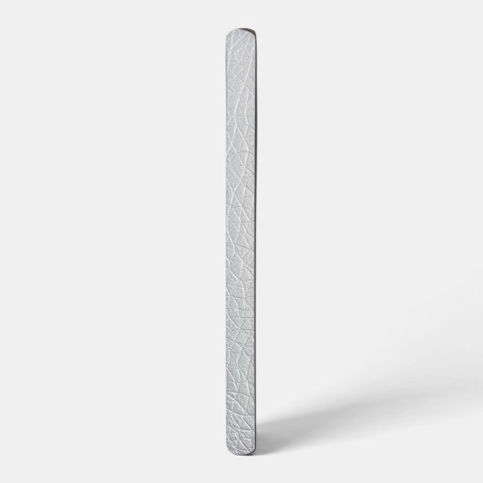 Silver Rexine Texture Digital Artwork Samsung Galaxy Hülle (Linke Seite)