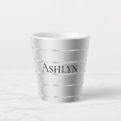 Silver Ribbon Bow Brautparty Milchtasse (Vorderseite)