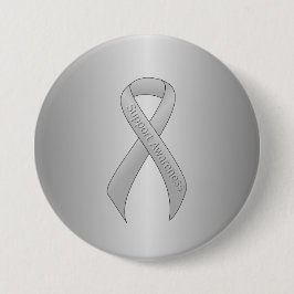 Silver Ribbon Support Awareness Button