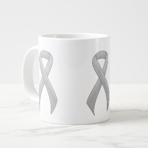 Silver Ribbon Support Awareness Jumbo-Tasse
