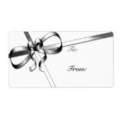 Silver Ribbon Weihnachtsgeschenke Labels (Vorne)