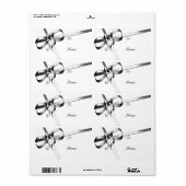 Silver Ribbon Weihnachtsgeschenke Labels (Vorne)