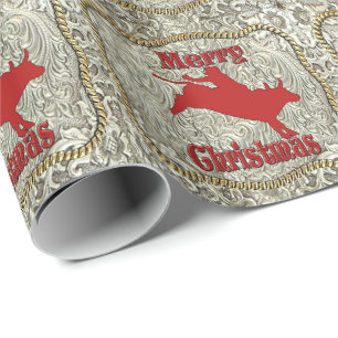 Silver Rodeo Bull Rider Gürtelschnalle Geschenkpapier