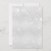 Silver rosa Flora Dankeschön Karte (Rückseite)