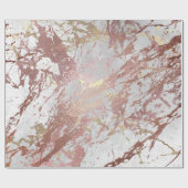 Silver Rose Abstrakt Gold Metallic Glass Strokes Geschenkpapier (Flach)