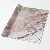 Silver Rose Abstrakt Gold Metallic Glass Strokes Geschenkpapier (Ungerollt)