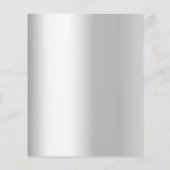 Silver Rose Budget Hochzeitsempfang Einladung (Rückseite)