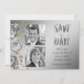 Silver Rose Gay Save the Date (Vorderseite)