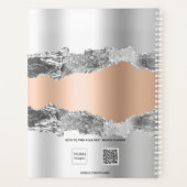 Silver Rose Gold Age Marmorname Skript 2023 Planer (Rückseite)