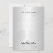 Silver Rose Gold Dress Dankeskarte (Rückseite)