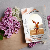 Silver Rose Gold Foto Hochzeit speichern Sie das D Save The Date