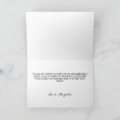 Silver Rose Gold Glitzer Tropfen Black 40. Geburts Dankeskarte (Innenseite)