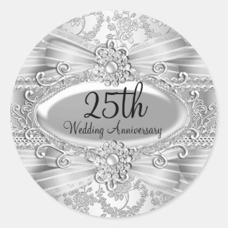 Silver Rose & Jewel Sticker zum 25. Jubiläum