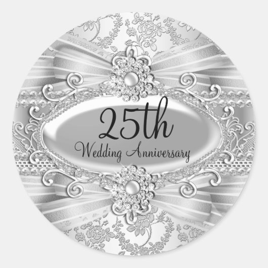 Silver Rose & Jewel Sticker zum 25. Jubiläum (Vorderseite)