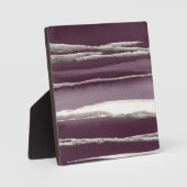 Silver Rose Lila Abstrakte Druckausgabe Fotoplatte (Vorderseite)