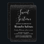 Silver Rose Petal 16 . Geburtstag Geburtstag Einladung<br><div class="desc">Silver Confetti Sparkle Glitzer 16 . Geburtstag Geburtstagsparty Einladung. Diese Einladung ist perfekt für die Rose Confetti Sparkle Glitzer Sweet 16 Geburtstagsparty,  die mit floralen Rose zum Valentinstag feiern möchten.</div>