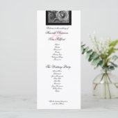 SILVER ROSE und PINK LACE Hochzeitsprogramm Programm (Stehend Vorderseite)
