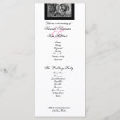 SILVER ROSE und PINK LACE Hochzeitsprogramm Programm (Vorderseite)