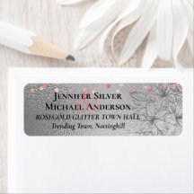 Silver Rosegold WEDDING Metallic Glitzer BUDGET