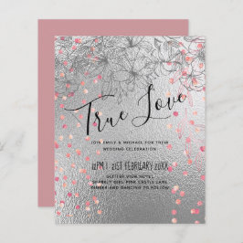 Silver Rosegold WEDDING Metallic Glitzer BUDGET