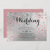 Silver Rosegold WEDDING Metallic Glitzer BUDGET (Vorne/Hinten)