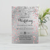 Silver Rosegold WEDDING Metallic Glitzer BUDGET (Stehend Vorderseite)