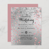 Silver Rosegold WEDDING Metallic Glitzer BUDGET (Vorne/Hinten)