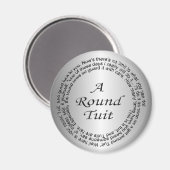 Silver Round Tuit Magnet (Vorderseite/Rückseite)