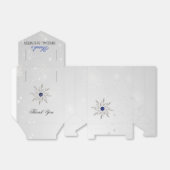 Silver Royal Blue Brautparty Gevor Box Geschenkschachtel (Ungefaltet)