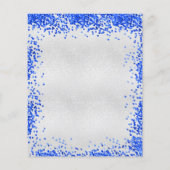 Silver Royal Blue Budget Hochzeit Einladung Flyer (Hinten)